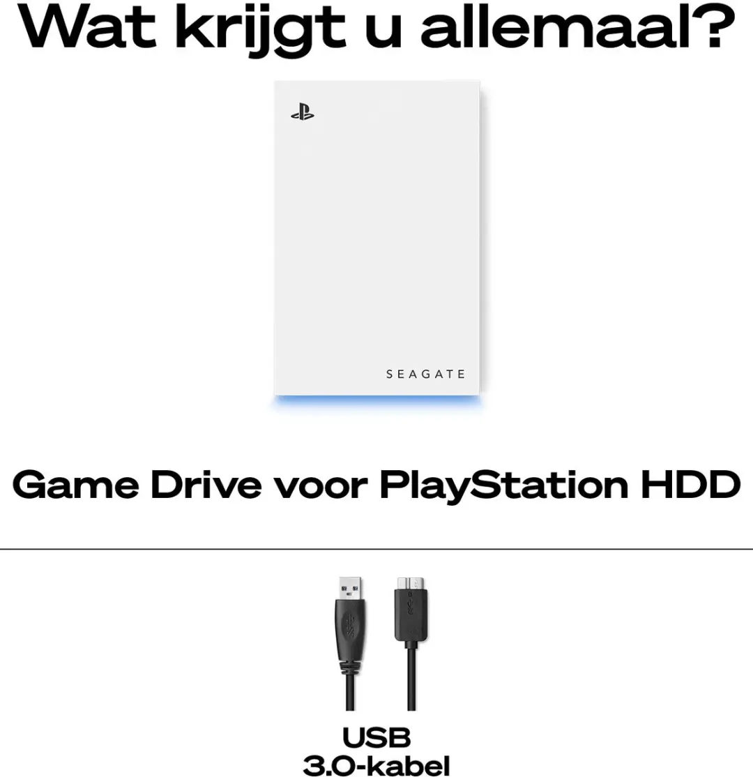 Seagate Game Drive Externe Harde Schijf 2TB - Wit