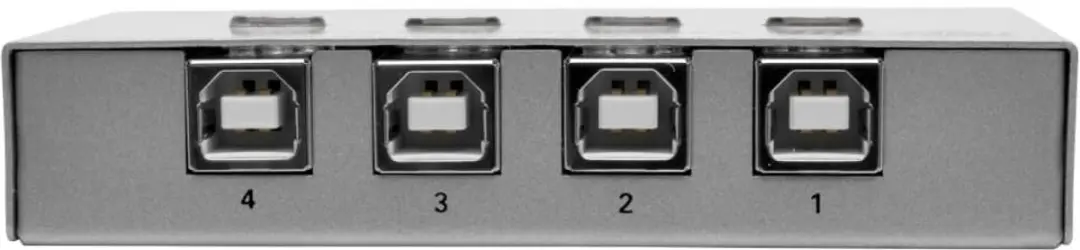 Tripp Lite U215-004-R USB 2.0 Printershare Switch - 4 Poorten - Zilver