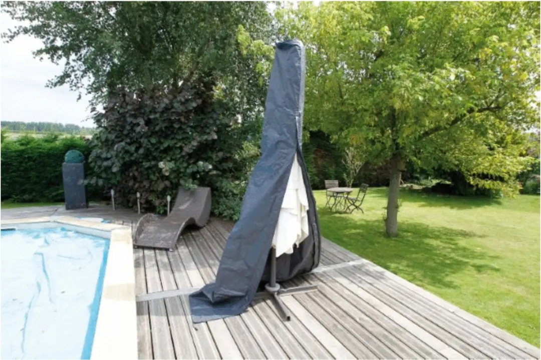Nature Tuinmeubelhoes Parasol Grafiet 202xØ42cm