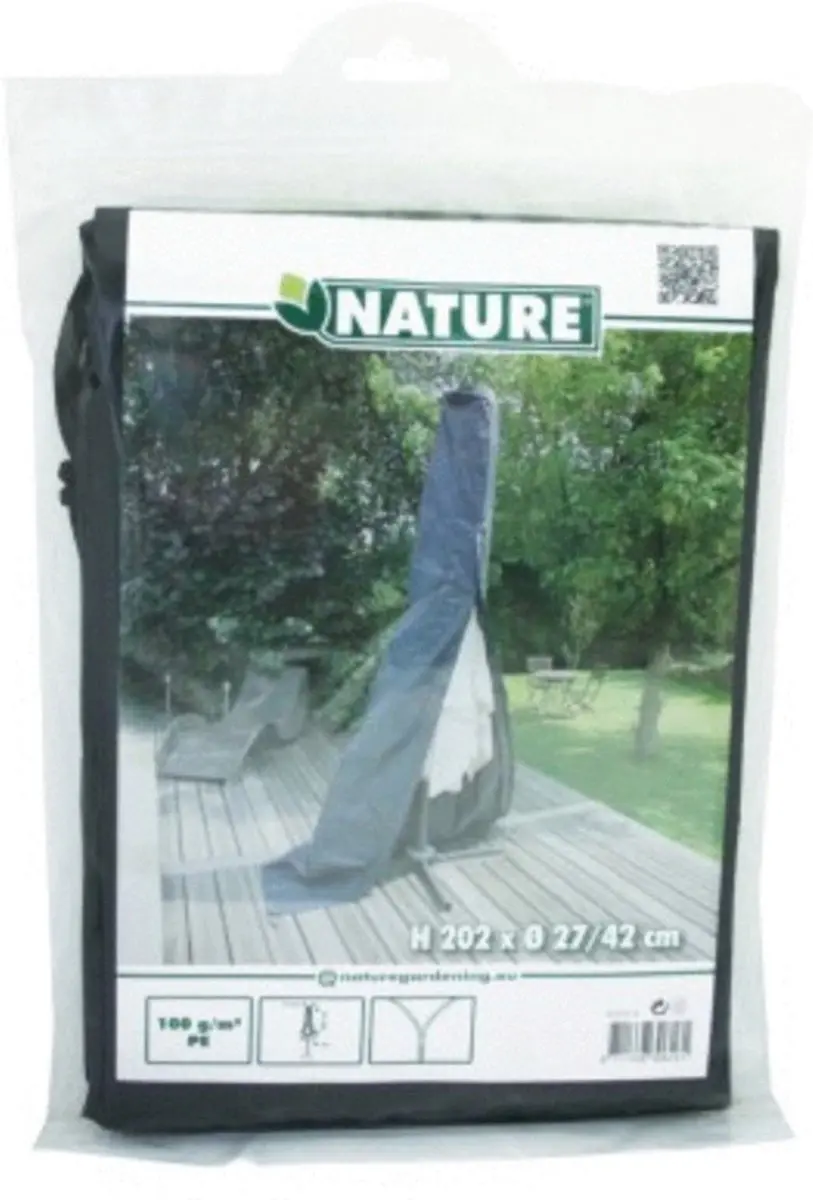 Nature Tuinmeubelhoes Parasol Grafiet 202xØ42cm