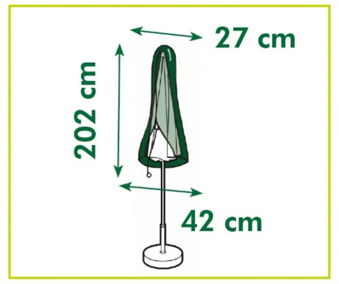 Nature Tuinmeubelhoes Parasol Grafiet 202xØ42cm