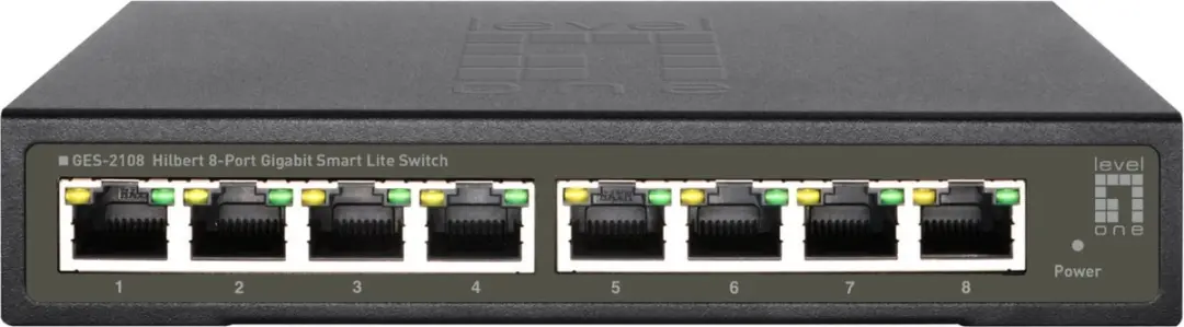 LevelOne GES-2108 Switch 8x GE - 16 Gbps - Zwart