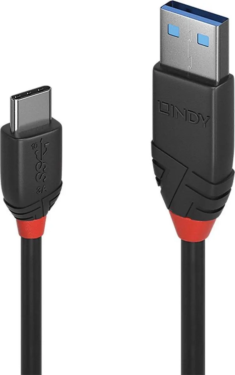 Lindy USB 3.1 A/M naar USB C/M Kabel 1,5m