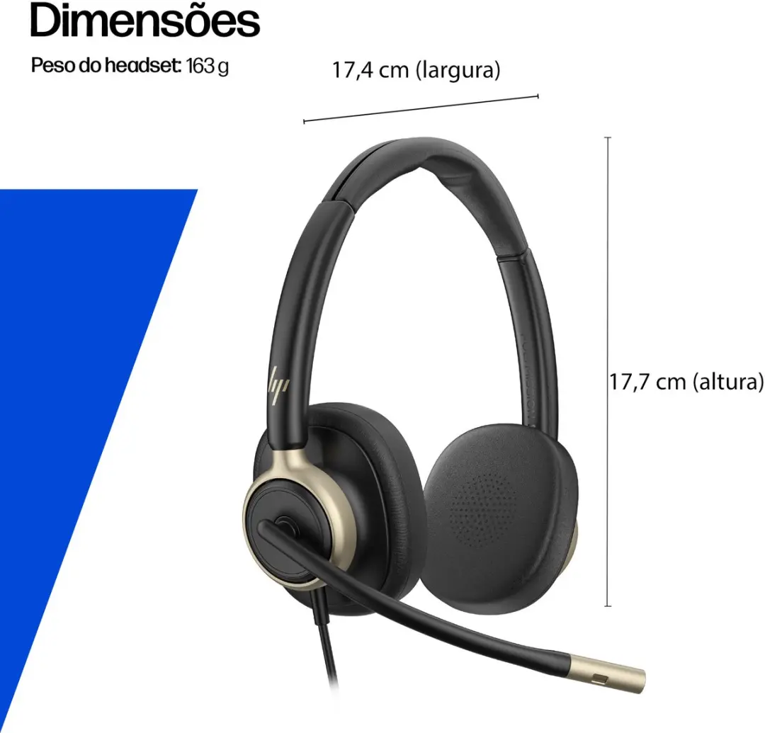 HP Poly Mission 815 C01F8AA Headset - Zwart - afbeelding 2 van 6