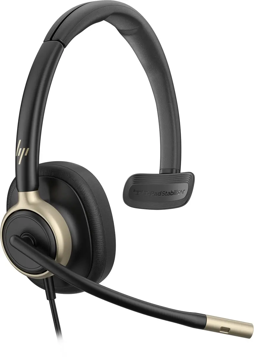 HP Poly Mission 815 C01F8AA Headset - Zwart - afbeelding 6 van 6