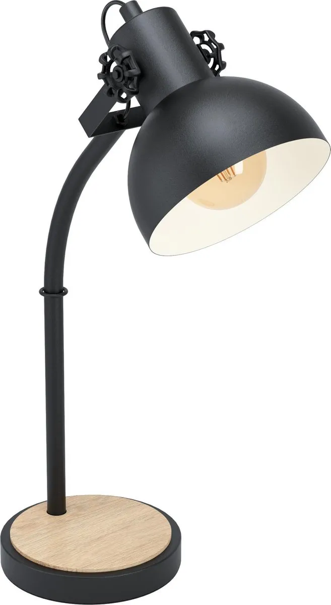 Eglo Lubenham Tafellamp E27 - Zwart/Bruin