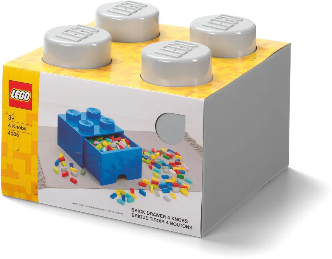 Lego Bureaulade Brick 4, Grijs - LEGO