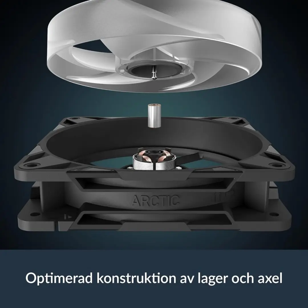 Arctic ACFAN00322A CPU-ventilator 12cm - Zwart