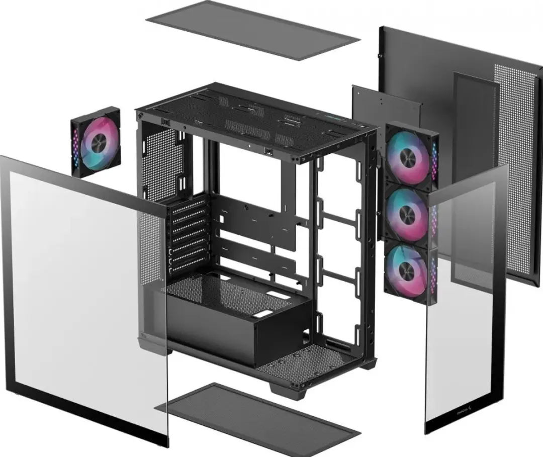 DeepCool CG580 4F Midtowermodel - 4 Ventilatoren - Zwart