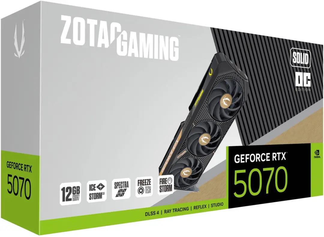 Zotac Gaming GeForce RTX 5070 SOLID OC Videokaart 12GB - afbeelding 6 van 6