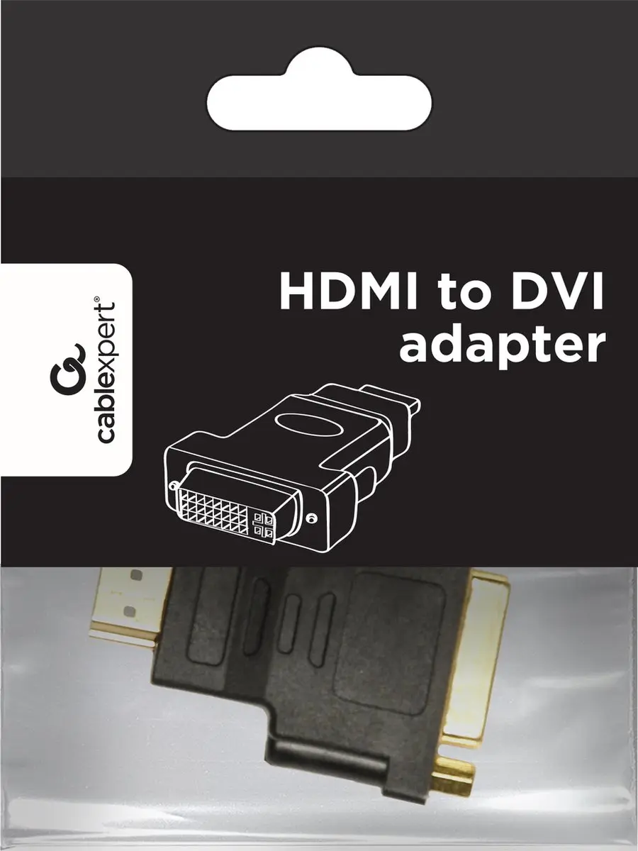 Cablexpert A-HDMI-DVI-3 HDMI naar DVI Adapter - Zwart