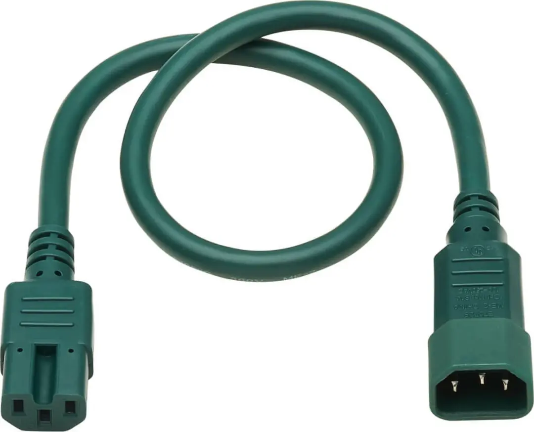 Tripp Lite P018-002-AGN IEC C14-C15 Kabel - 15A Groen