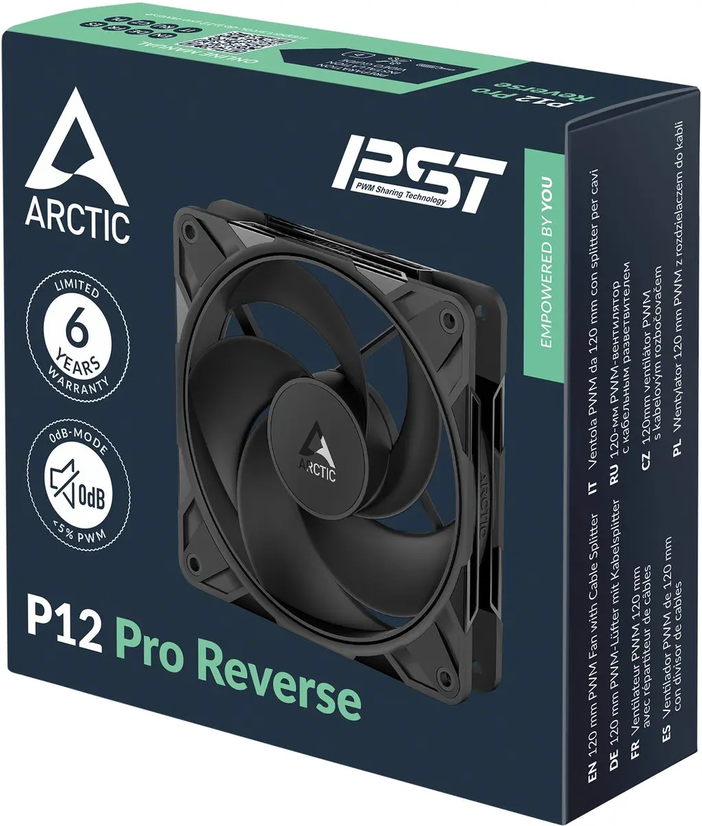 Arctic P12 Pro Reverse Ventilator 120mm - Zwart
