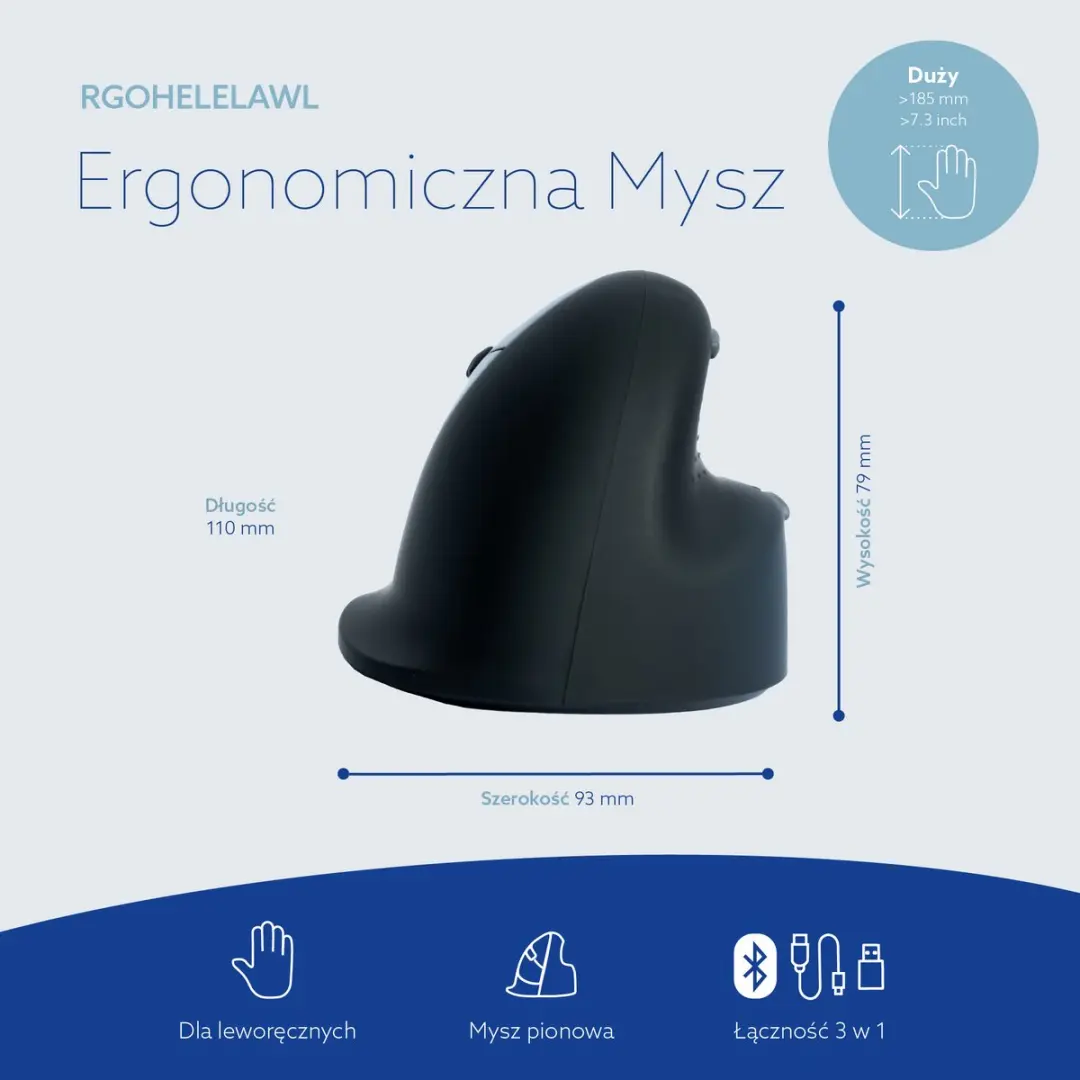 R-Go Numpad RGOCONMWLWH - Ergonomisch - Bluetooth - Wit