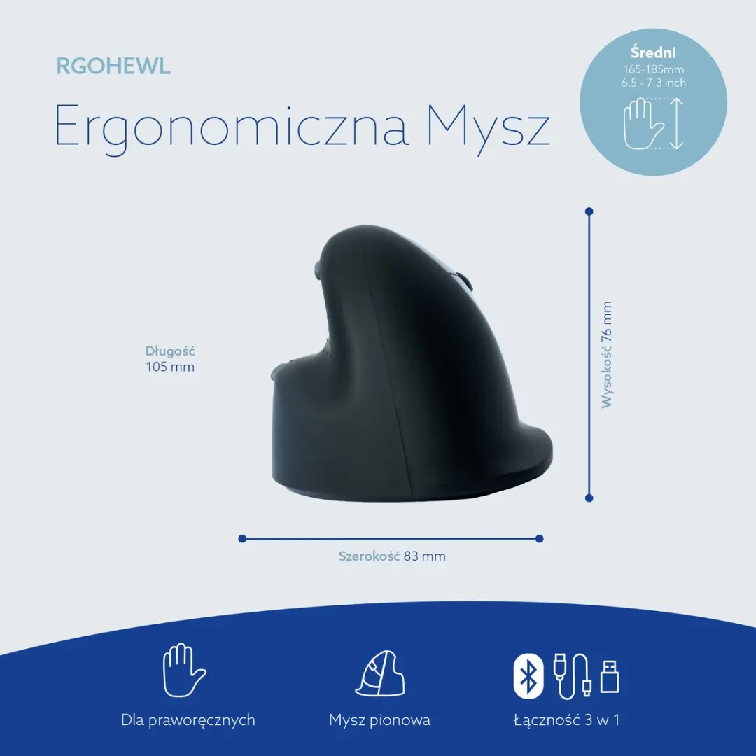 R-Go Numpad RGOCONMWLWH - Ergonomisch - Bluetooth - Wit