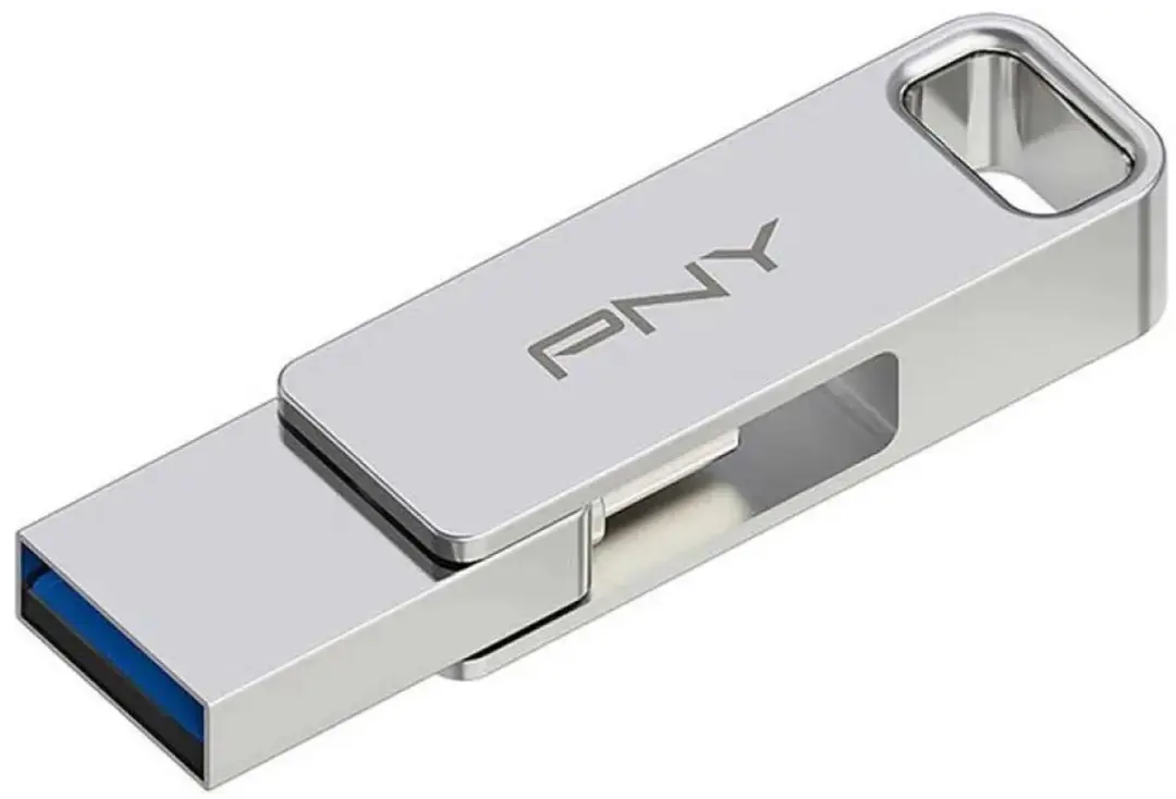 PNY Duo Link 64GB USB 3.2 - Zilver