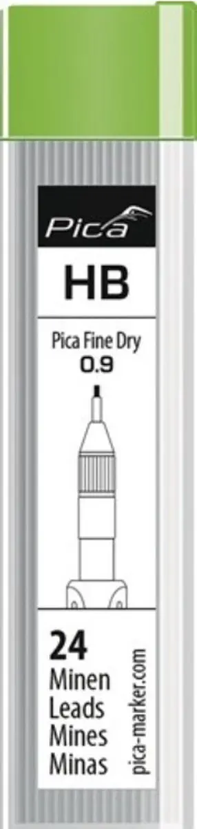 Pica 7030 Serie Grafietvullingen 0,9mm HB - 24 Stuks