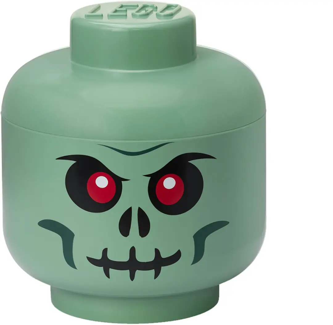 Opbergbox Hoofd Skelet Groen, Groot - LEGO