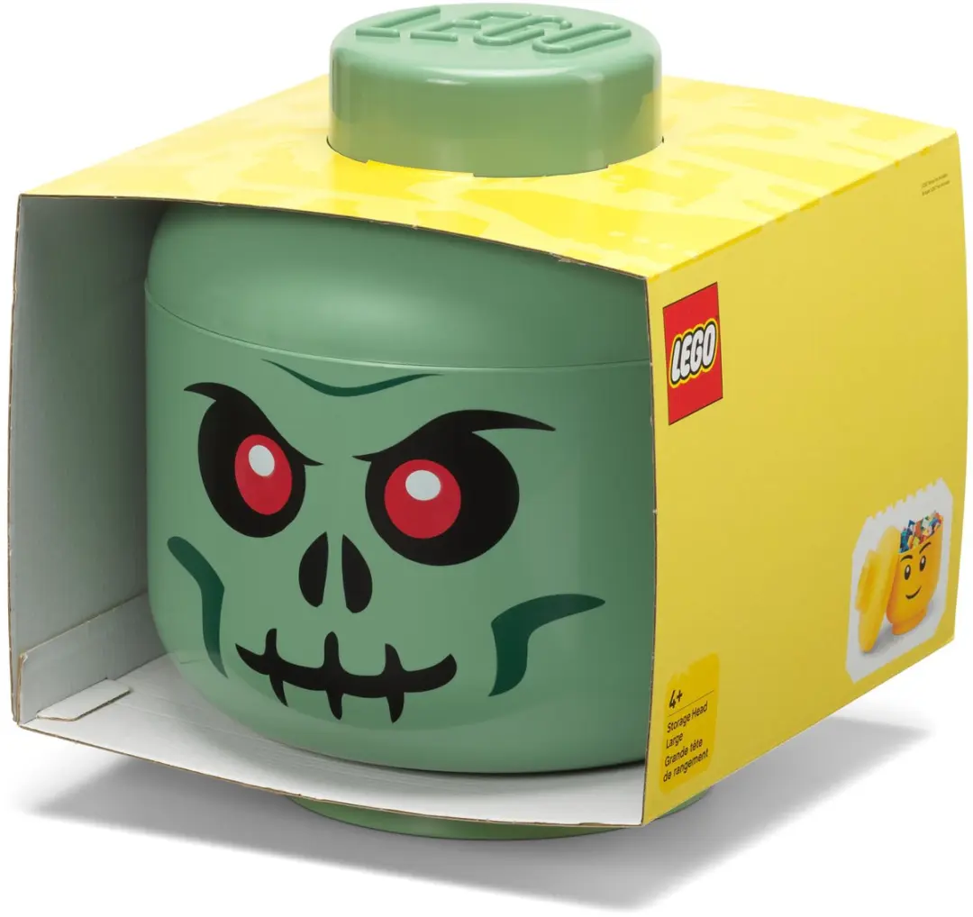 Opbergbox Hoofd Skelet Groen, Groot - LEGO