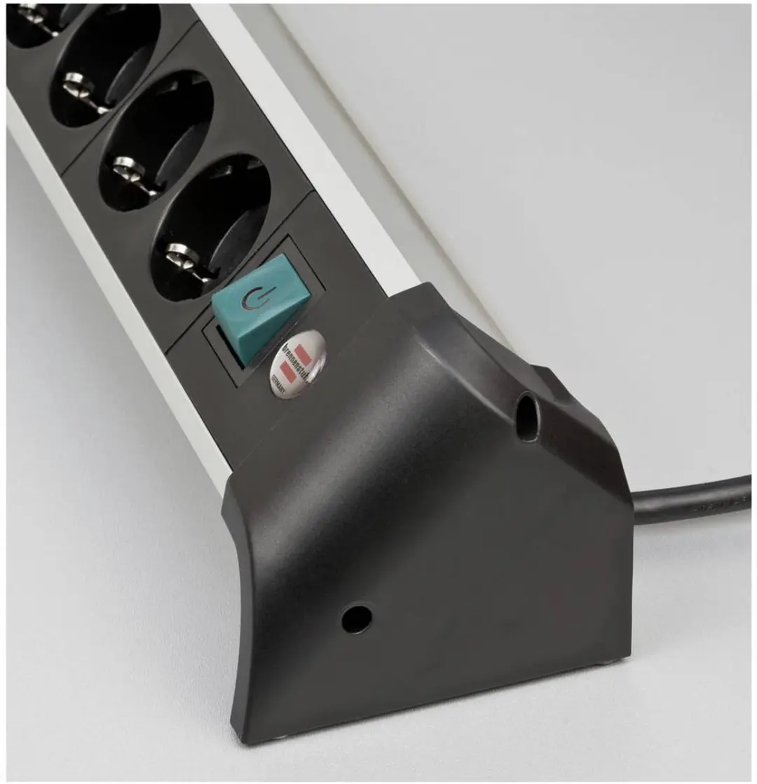 Brennenstuhl Alu-Office-Line 4-voudig 1,8m Stekkerdoos - Zilver/Zwart