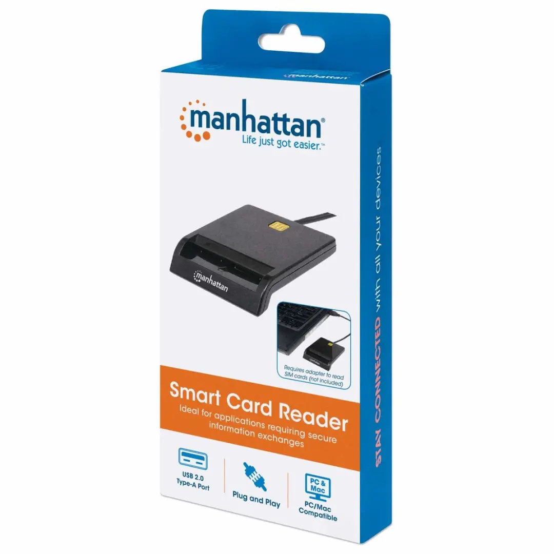 Manhattan Kaartlezer USB 2.0 - Zwart