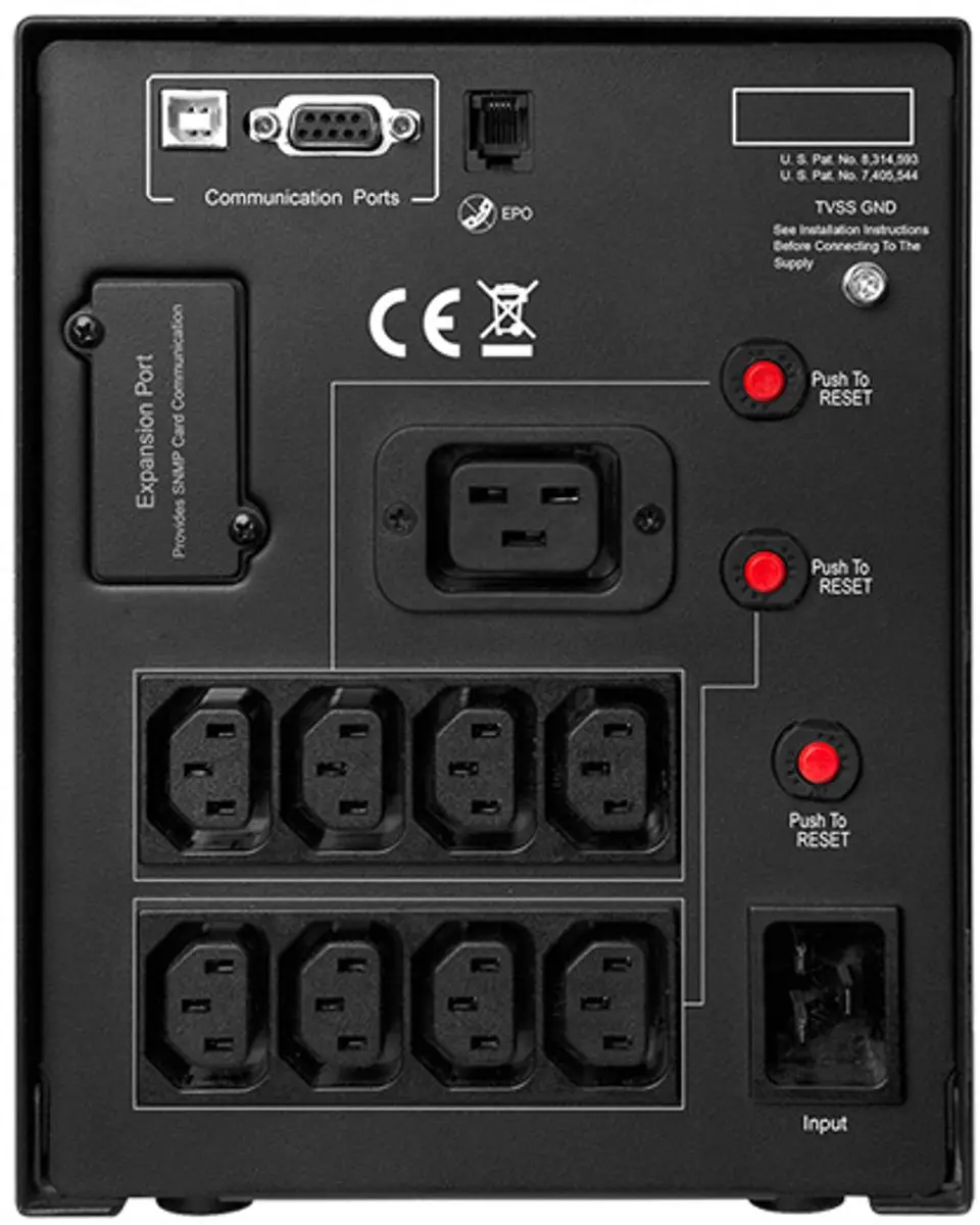 CyberPower PR2200ELCDSL UPS - 2,2 kVA 1980W - 9 Stopcontacten - Zwart