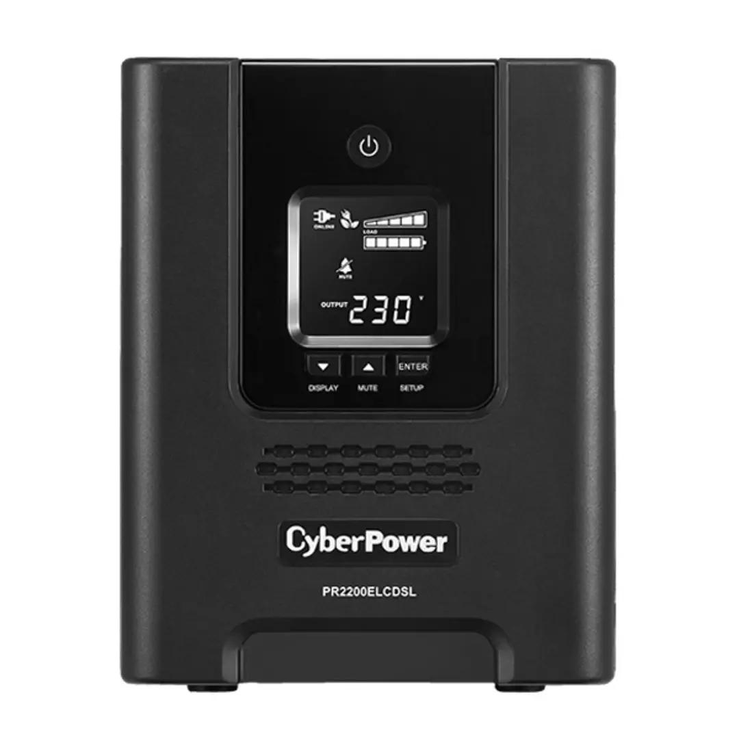 CyberPower PR2200ELCDSL UPS - 2,2 kVA 1980W - 9 Stopcontacten - Zwart