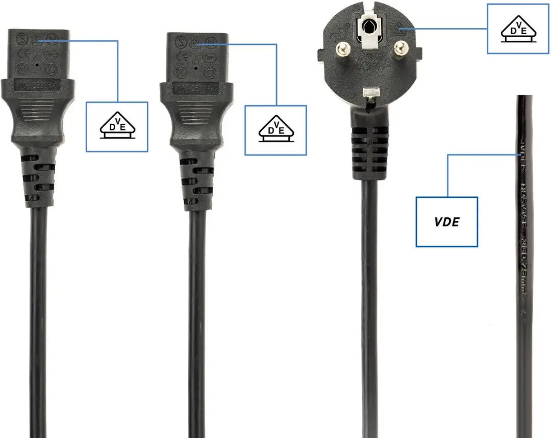 Cablexpert PC-186-ML6 Netsnoer Splitter C13 - 2m - Zwart