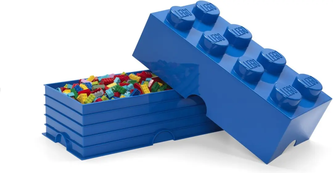 LEGO Brick 8 Opbergbox - Blauw - afbeelding 6 van 6