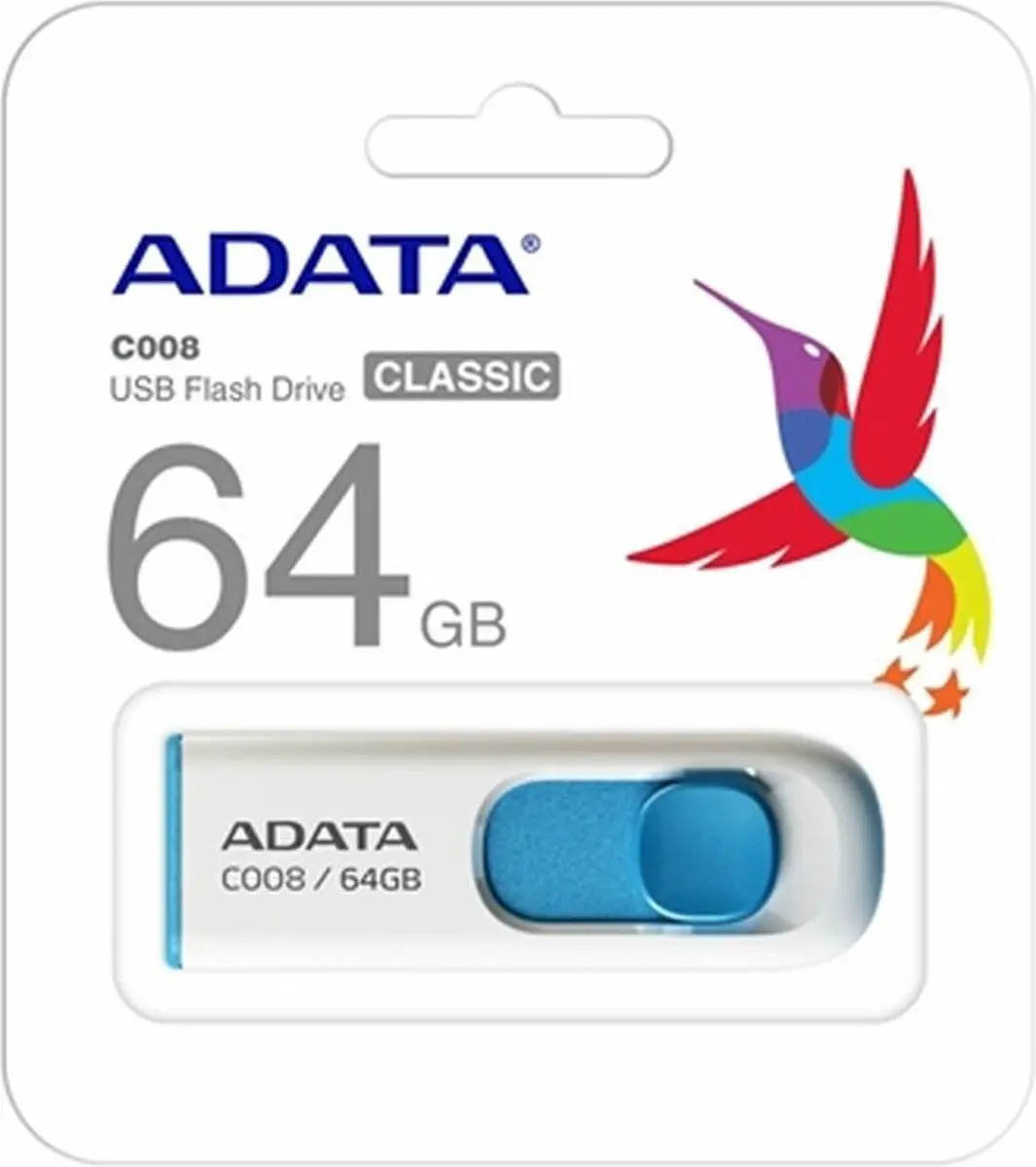 ADATA Classic C008 USB-stick 64GB - Wit