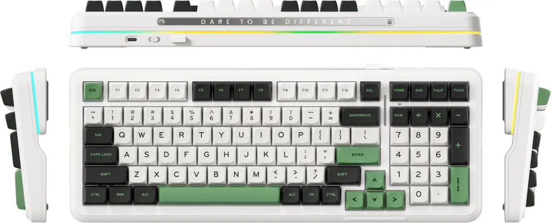 MCHOSE K99 Draadloos Mechanisch Gamingtoetsenbord - RGB Groen