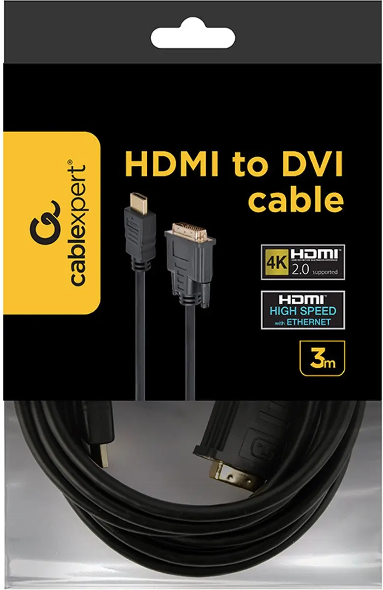 Cablexpert CC-HDMI-DVI-10 HDMI-DVI Adapterkabel - Zwart