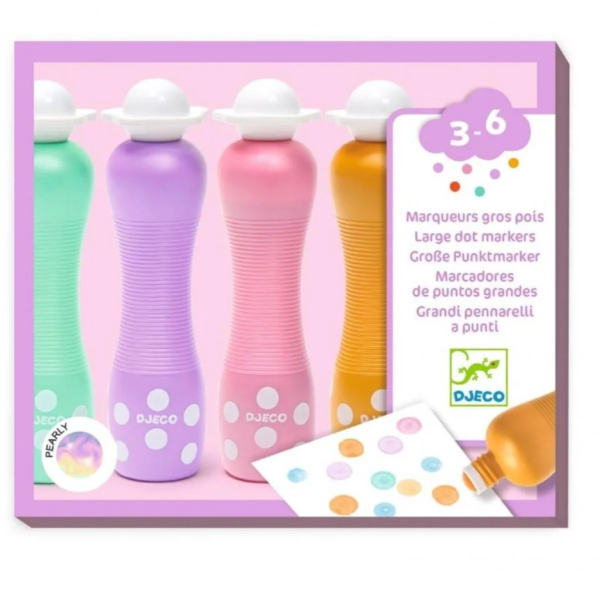 Djeco Pearly Knutselstiften - Multicolor - DJ09058 - afbeelding 4 van 4