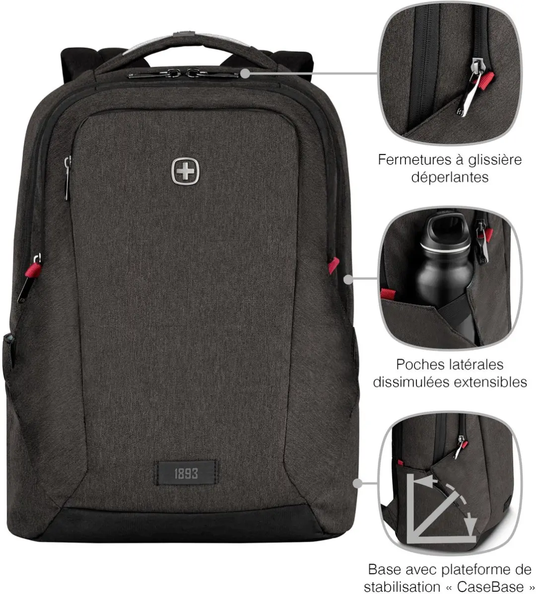 Wenger MX Professional 16" Rugzak 21L - 16 inch - Donkergrijs
