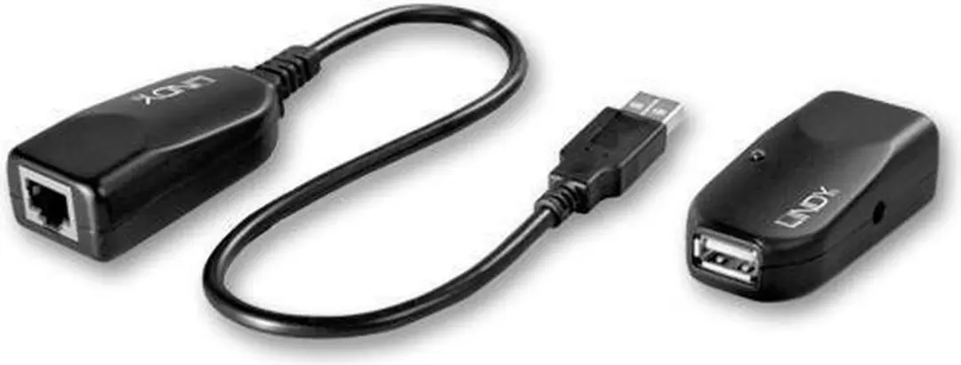 Lindy USB 2.0 Cat.5 Extender 42693 - 50m - 1 Poort - Zwart