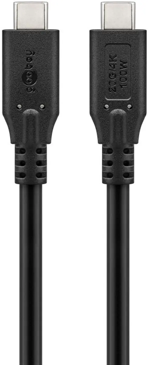 Goobay USB4 Gen 2 USB-C Kabel 100W - 3m - Zwart