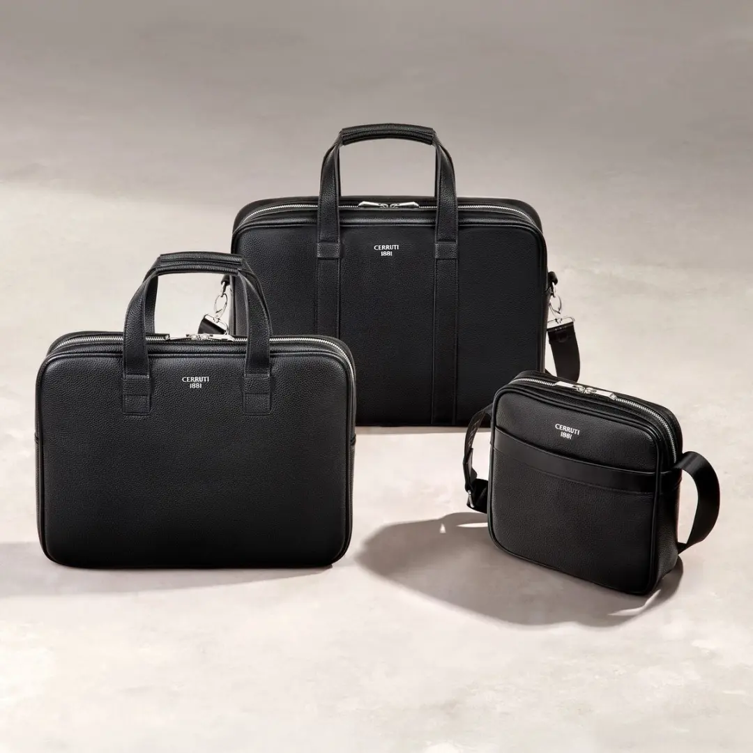 Nino Cerruti Jefferson Aktetas - 17 inch - Zwart