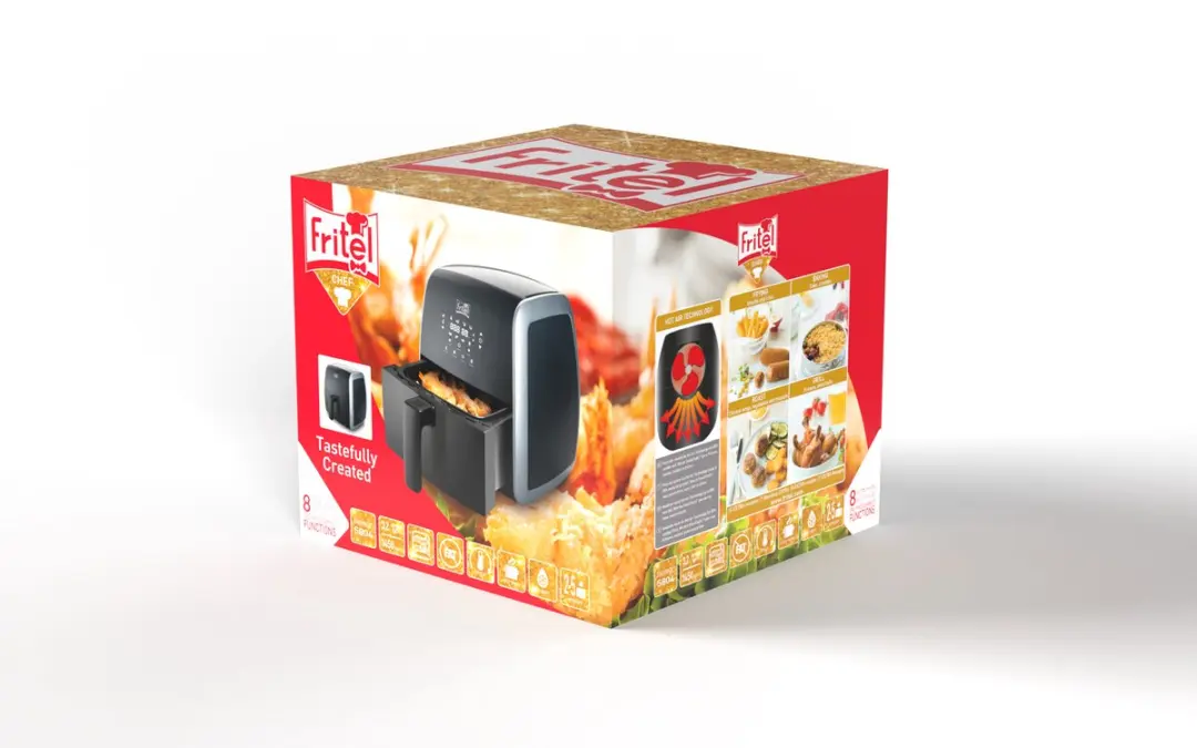 Fritel SnackTastic 5804 Airfryer 3,2L - 1450W - 8 Programma's - Zwart - afbeelding 6 van 6