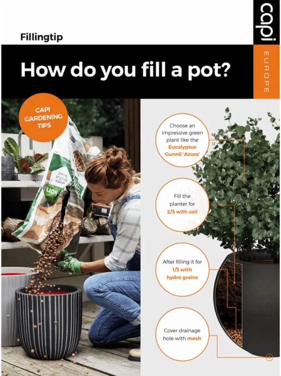 Capi Europe Groove NL Bloempot 47L - Ivoor