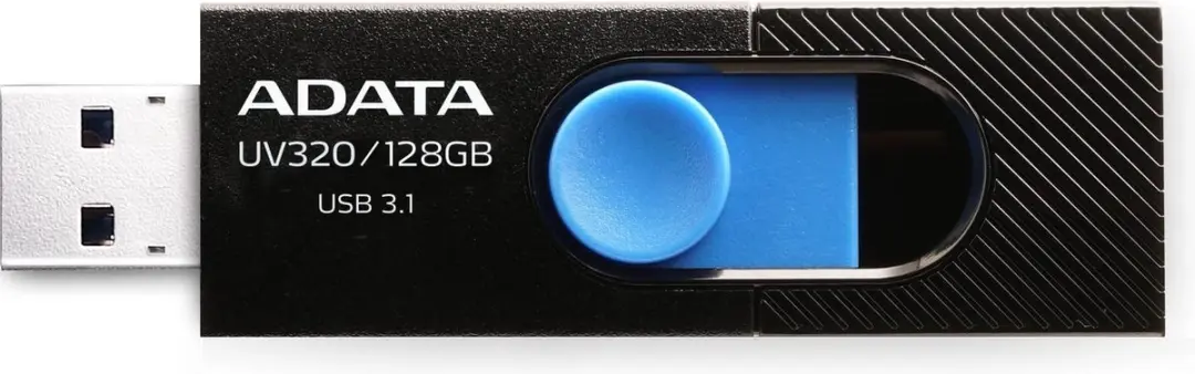 ADATA UV320 128GB USB Flash Drive - Zwart/Blauw