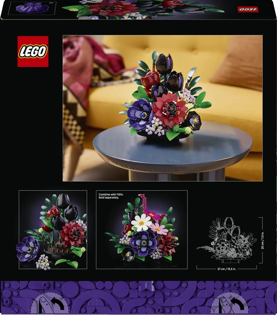 LEGO Botanicals 11513 Donker Bloemstuk - 562 Stukken