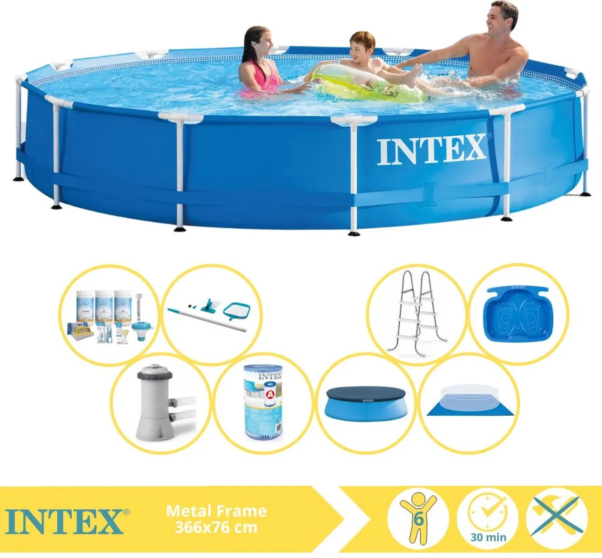 Intex Metal Frame Zwembad 366x76cm