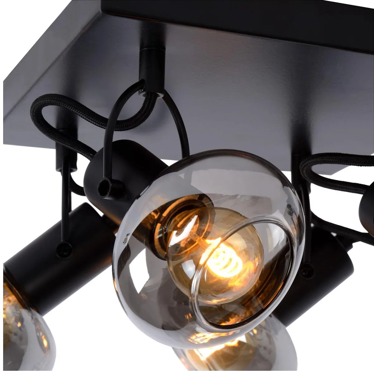 Lucide MADEE Plafondspot 4xE14 - Zwart