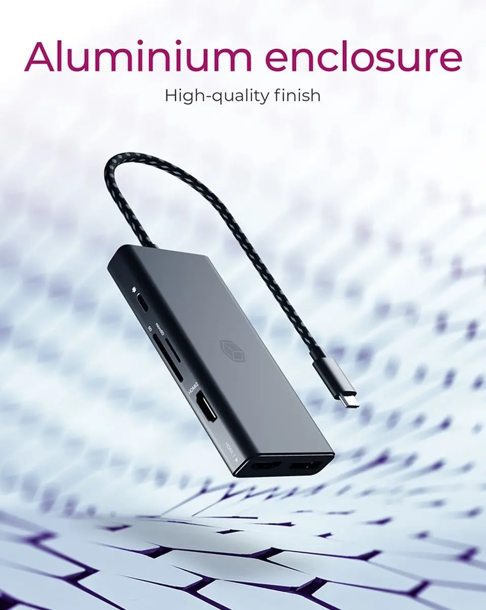 RaidSonic ICY BOX IB-DK4011-CPD USB 3.2 Gen 1 Type-C - Zwart