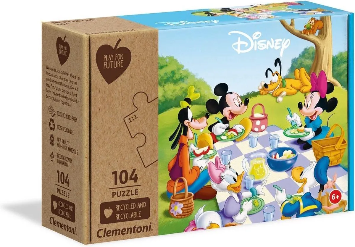 Clementoni PZL 104 PFF Mickey Classic Puzzle - 104 Stuks - Multicolor