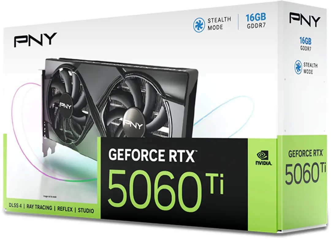 PNY GeForce RTX 5060 Ti VCG5060T16DFXPB1 Videokaart - 16GB GDDR7 - Zwart