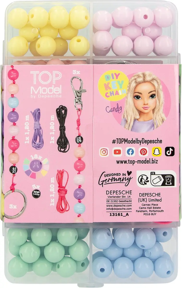Depesche TOPModel DIY Sleutelhanger Kralenset - Multicolor