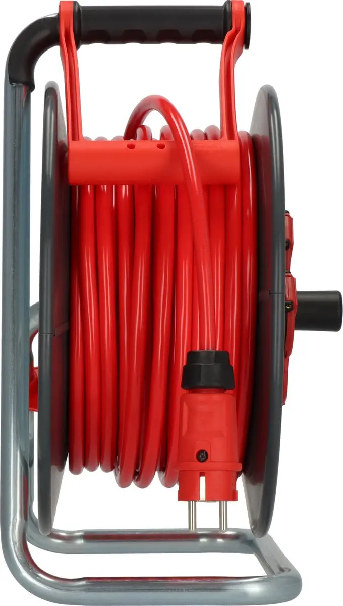 Brennenstuhl Bouwkabelhaspel 4-voudig H07BQ-F 3x2.5mm 33m - Rood