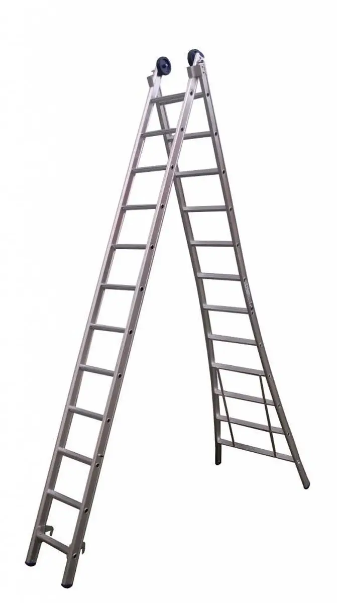Maxall MR Uitgebogen Reformladder 2-delig - 2x12 Sporten