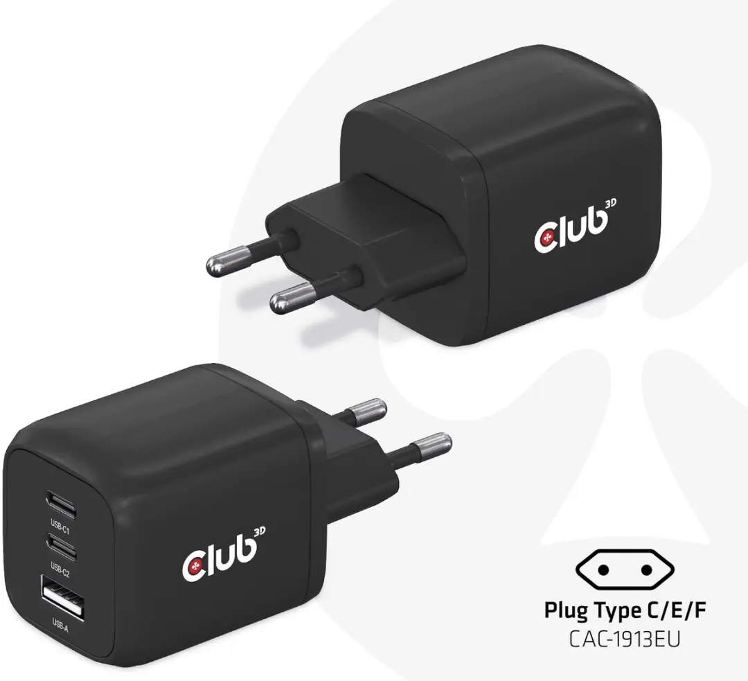 Club3D CAC-1913 Travel Charger PPS 65W